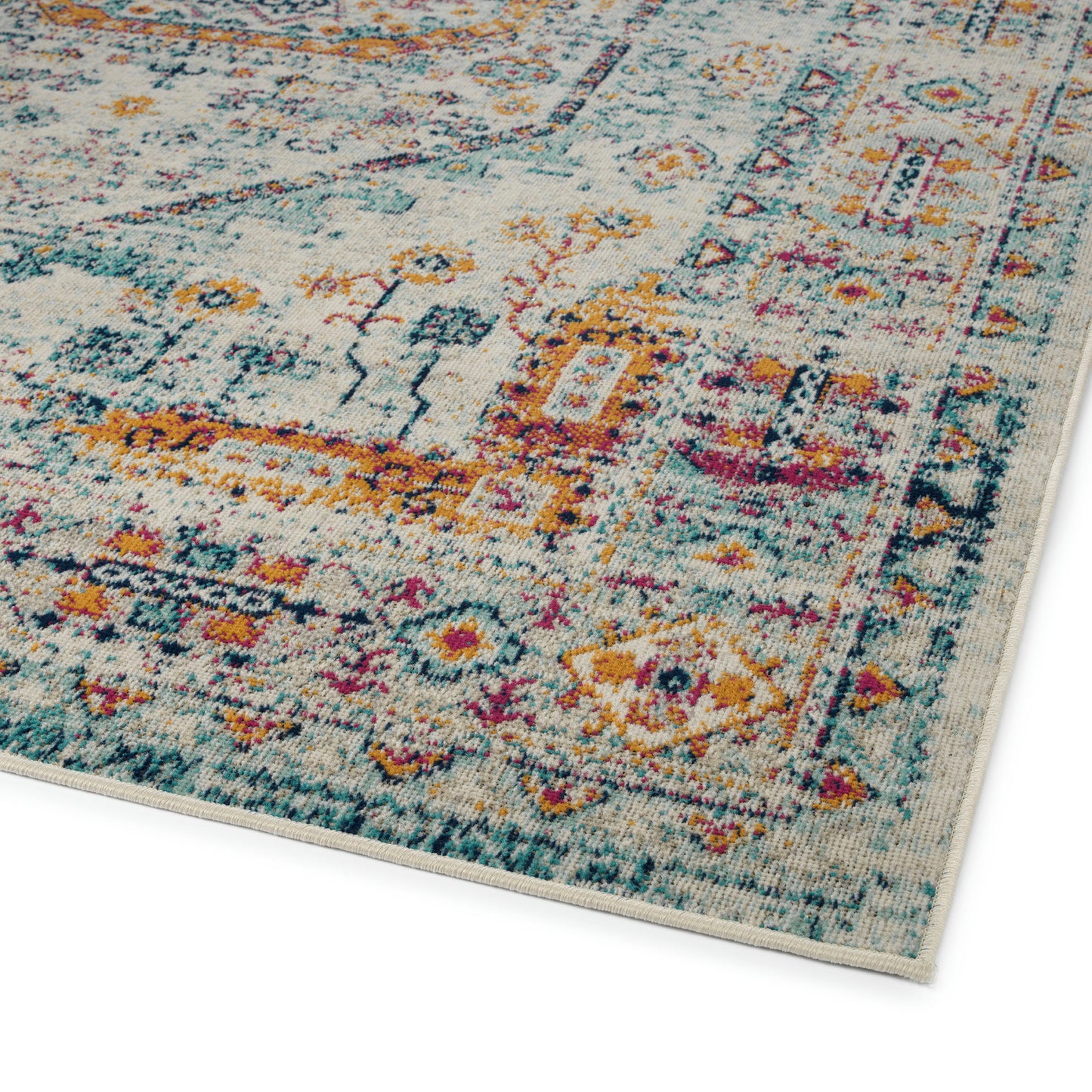 Kaleen Zuma Beach Collection Light Multi Area Rug 3'11" x 5'3"