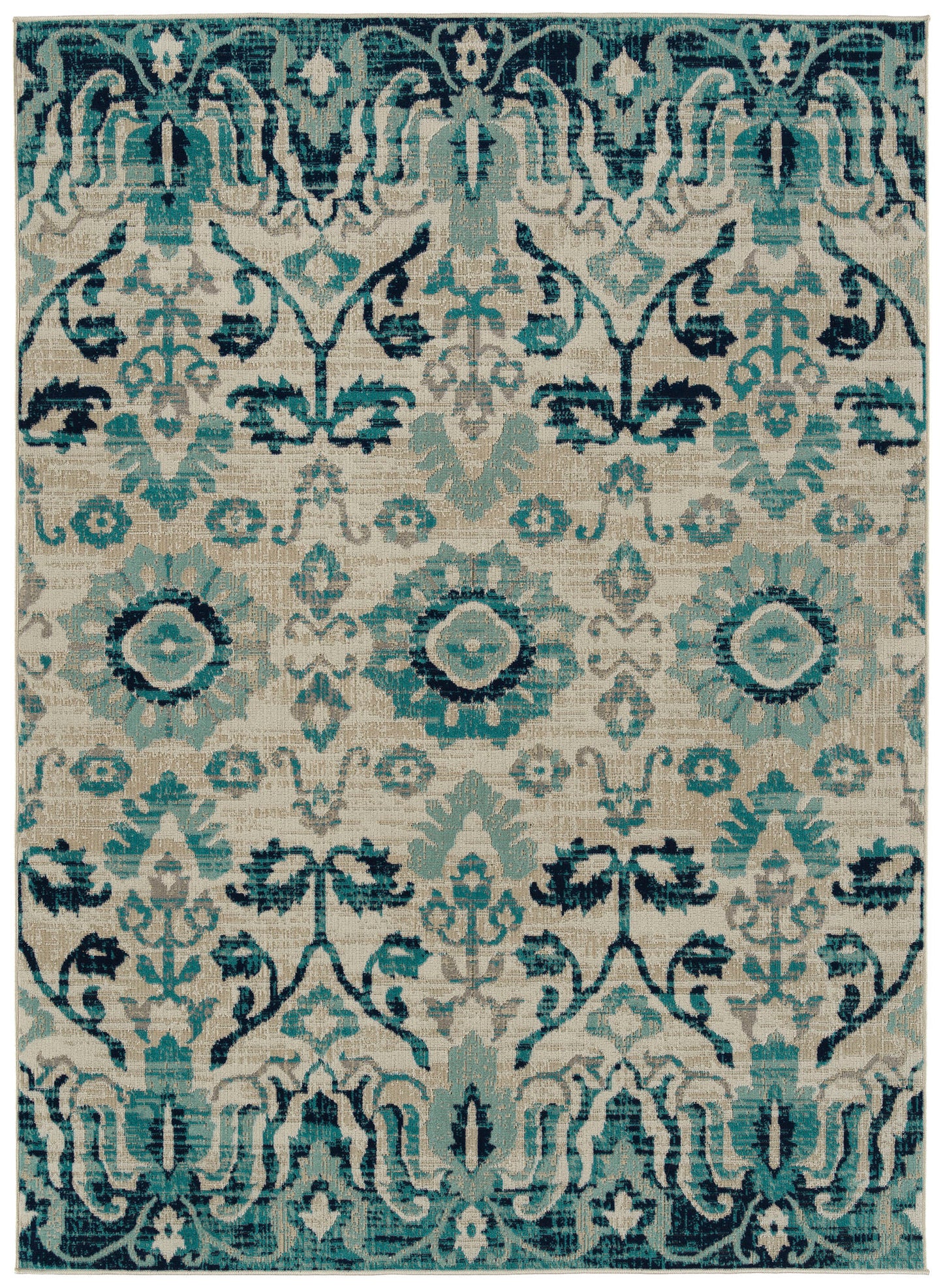 Kaleen Zuma Beach Collection Blue Navy Runner 2'2" x 7'6"