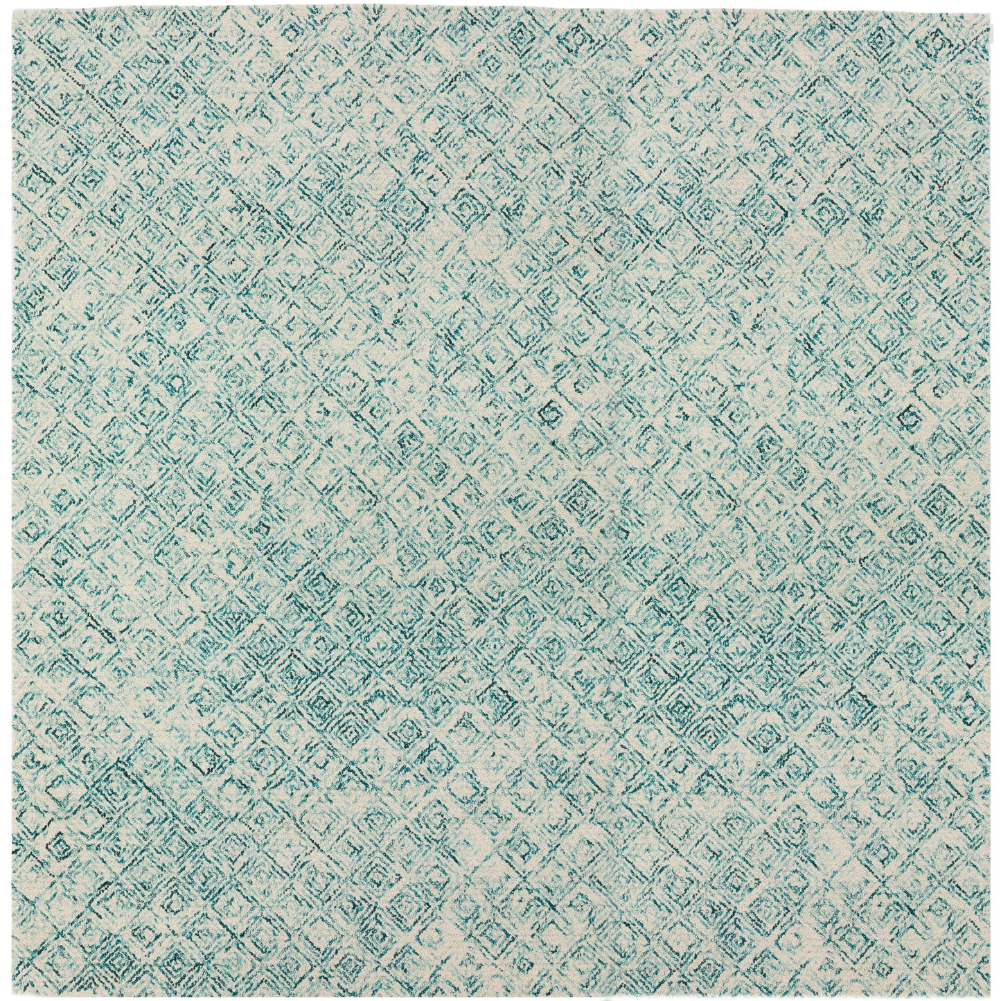 Zoe ZZ1 Teal 4' x 4' Square Rug