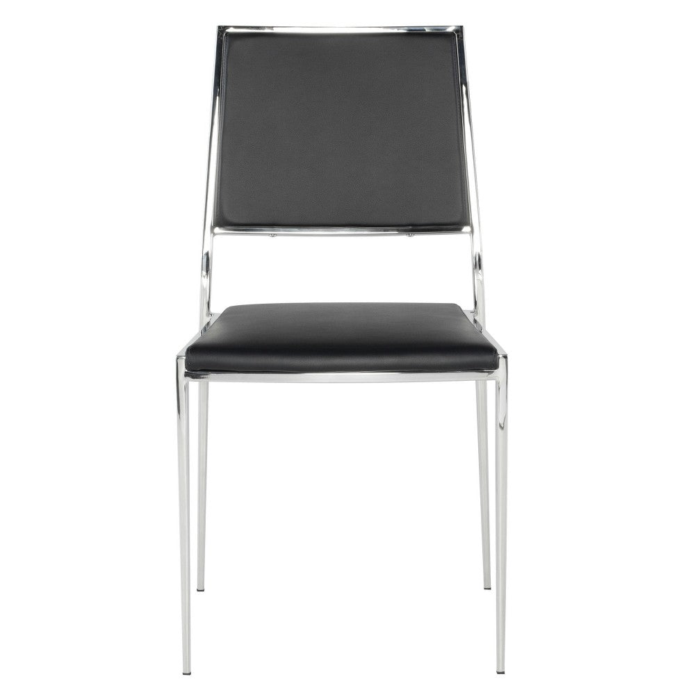 Aaron Black Naugahyde Dining Chair