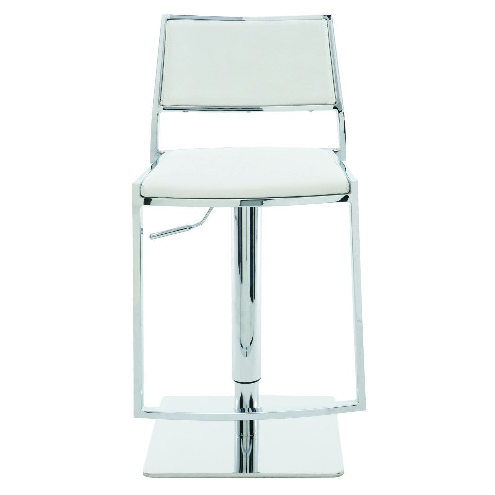 Aaron White Naugahyde Adjustable Stool