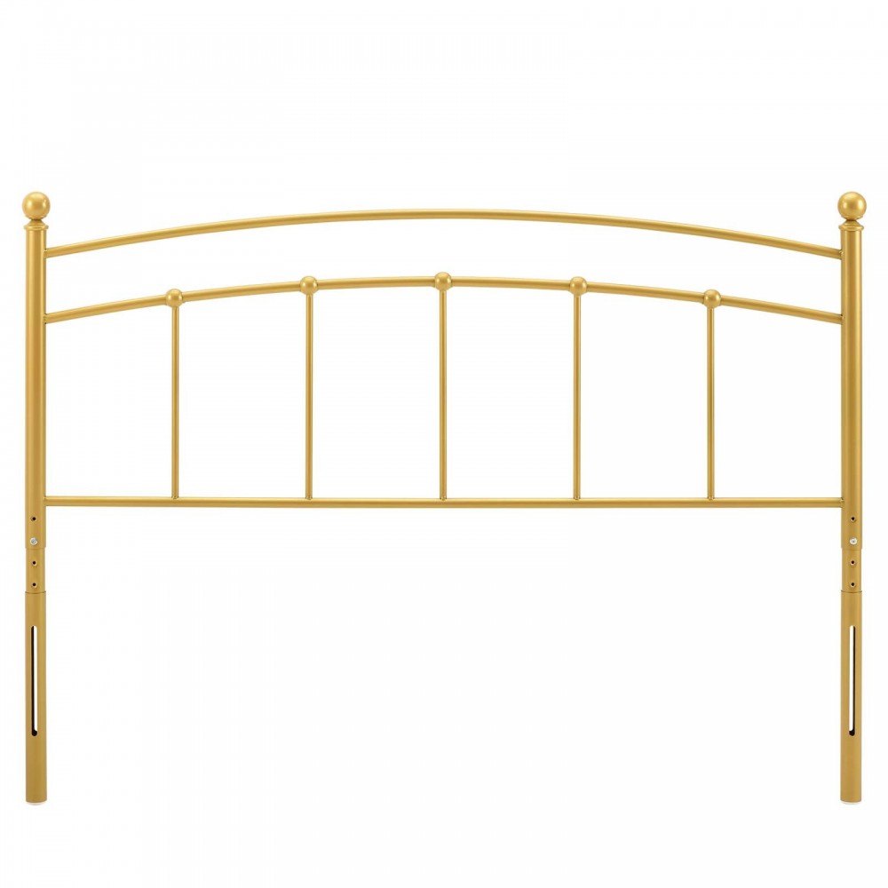 Abigail King Metal Headboard, Gold