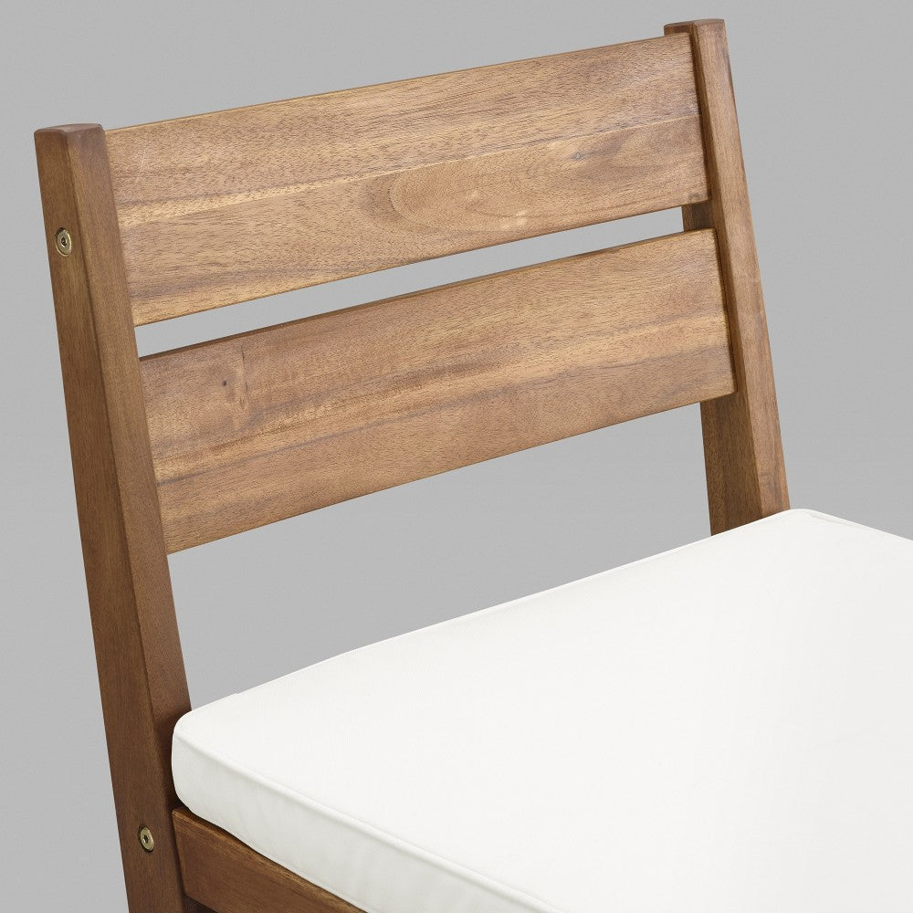 Acacia Wood Counter Stools, Set of 2 - Brown