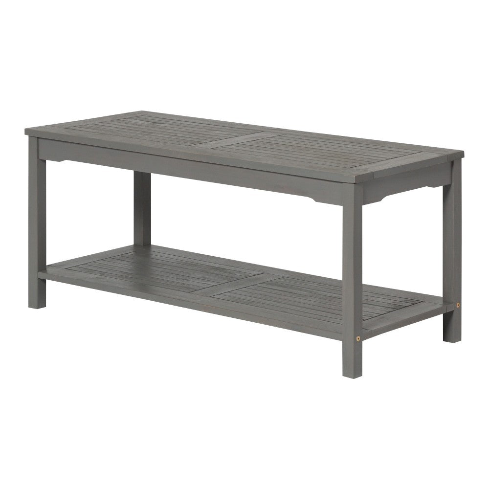 Acacia Wood Patio Coffee Table - Gray Wash
