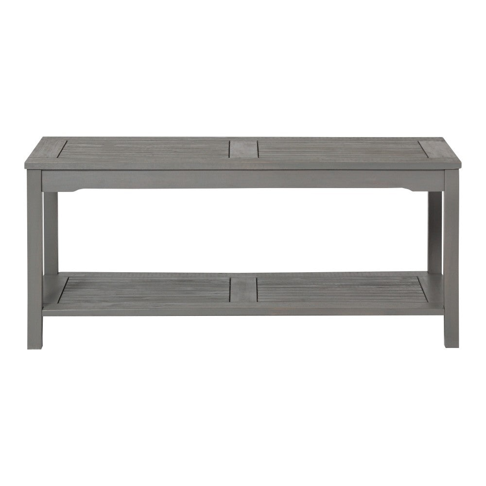 Acacia Wood Patio Coffee Table - Gray Wash
