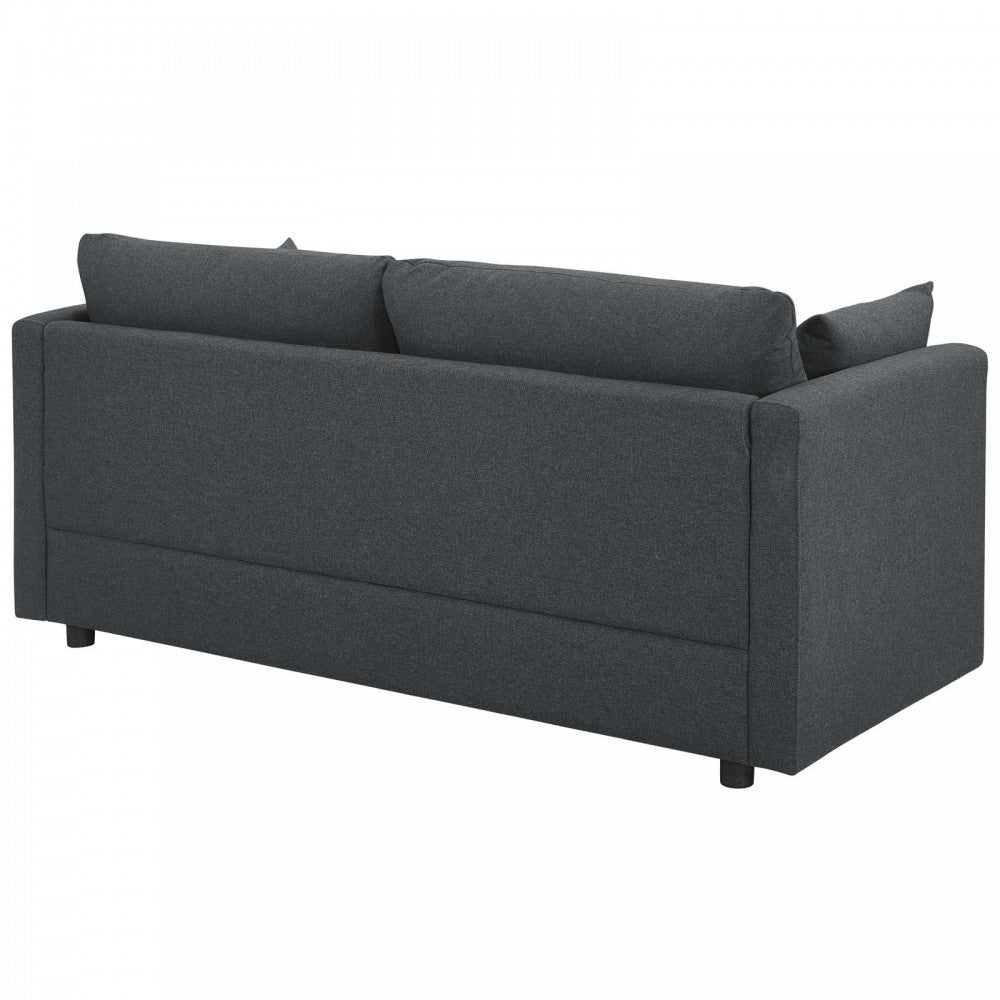 Activate Upholstered Fabric Sofa and Armchair Set, Gray