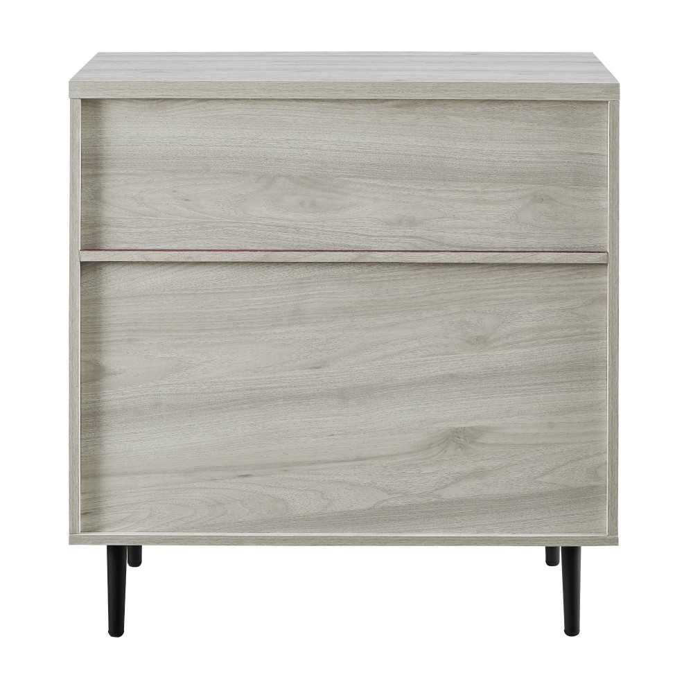 Addison 30" Modern Accent Cabinet - Birch/Magenta Interior