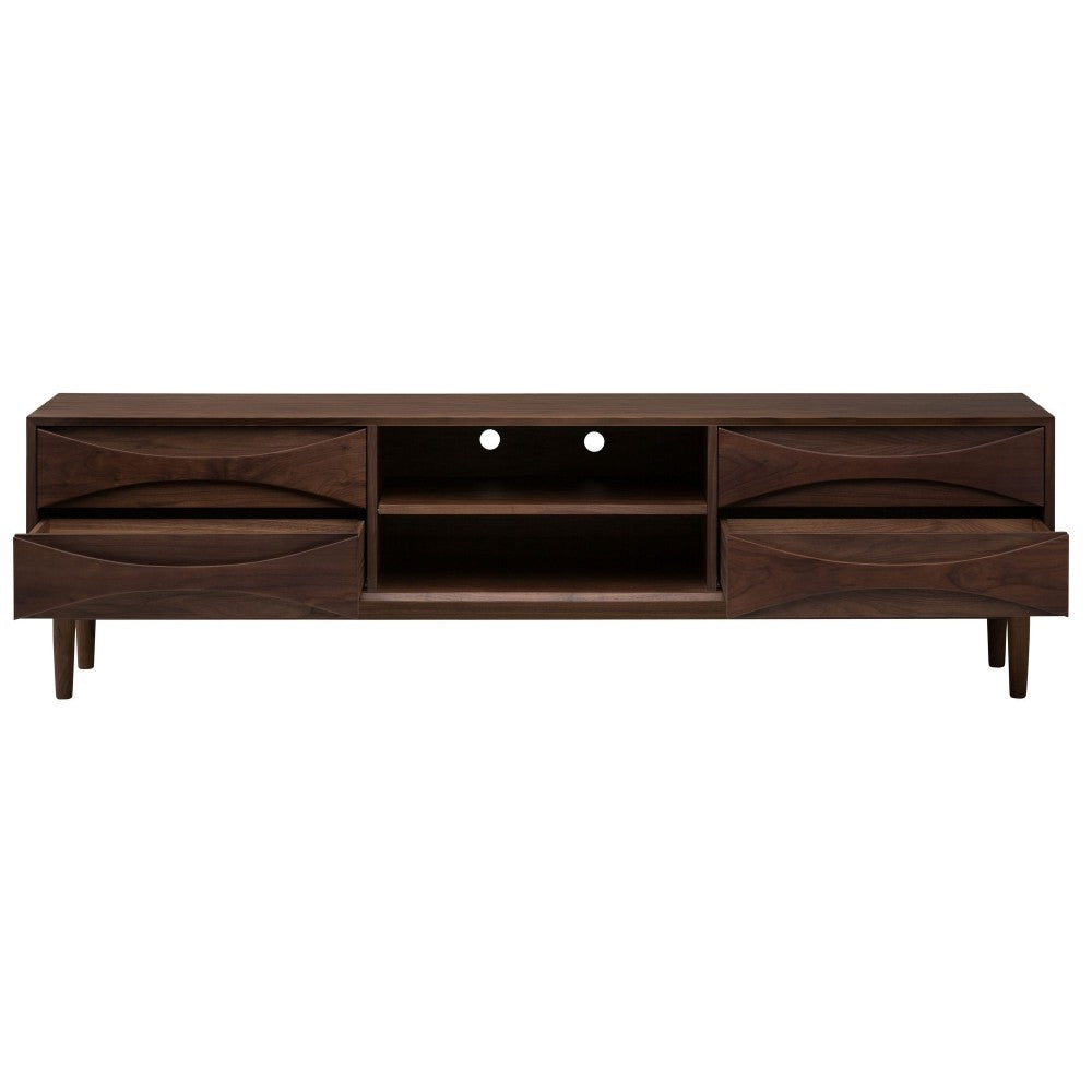 Adele Walnut Wood Media Unit Cabinet