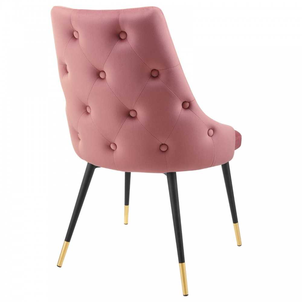 Adorn Dining Side Chair Performance Velvet Set of 2, Dusty Rose