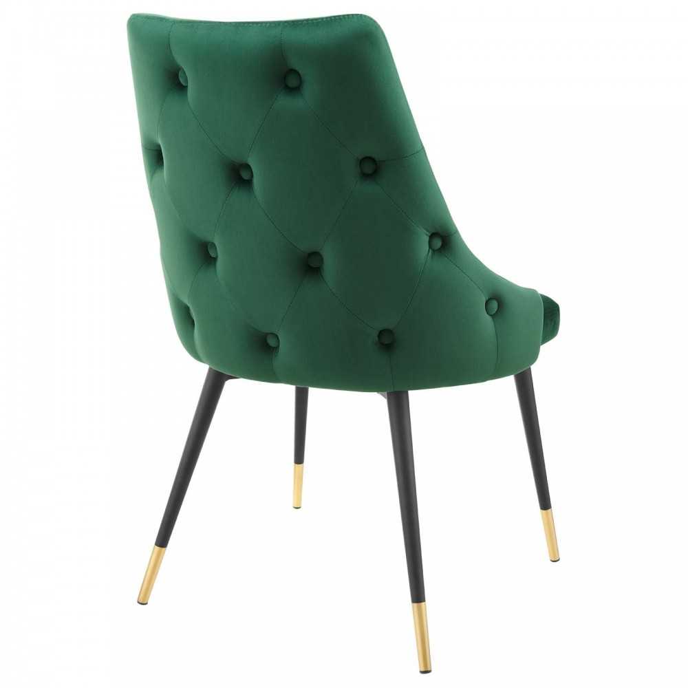 Adorn Dining Side Chair Performance Velvet Set of 2, Green