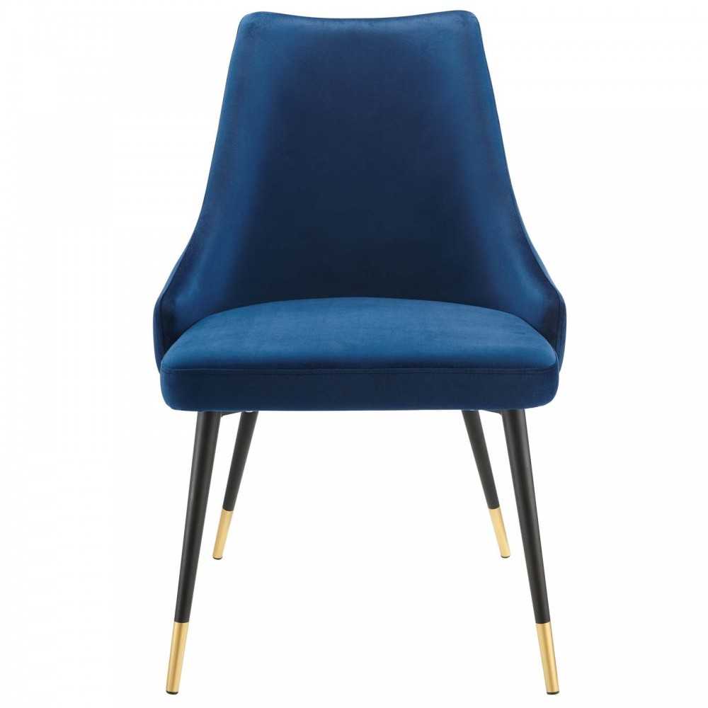 Adorn Dining Side Chair Performance Velvet Set of 2, Navy