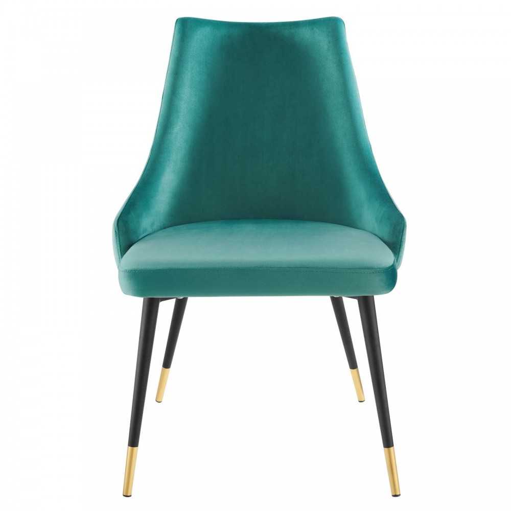 Adorn Tufted Performance Velvet Dining Side Chair, Teal