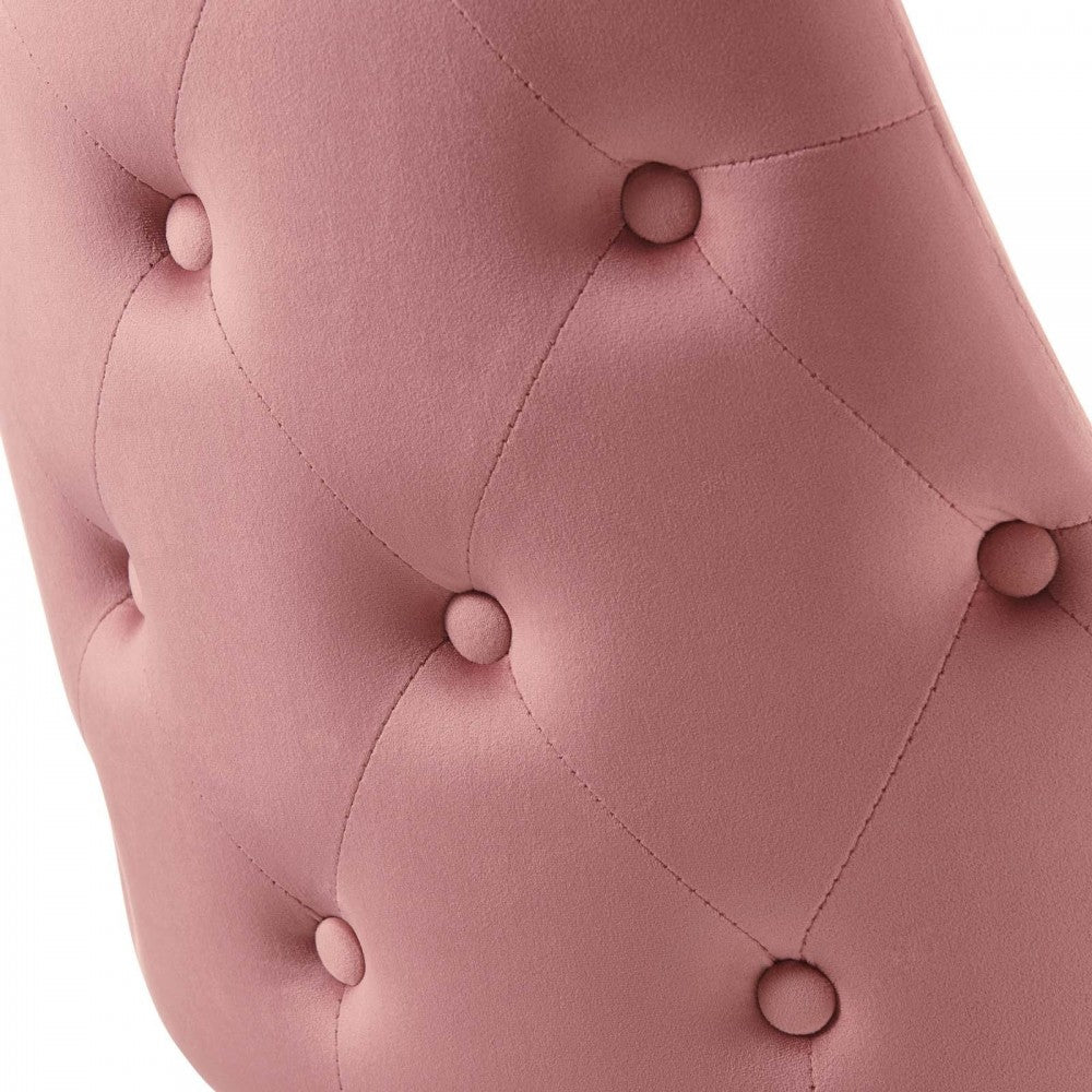 Adorn Tufted Performance Velvet Dining Side Chair, Dusty Rose