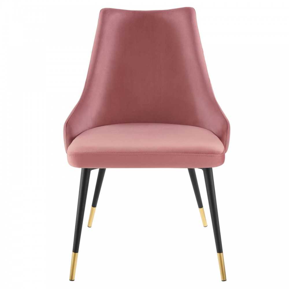 Adorn Tufted Performance Velvet Dining Side Chair, Dusty Rose