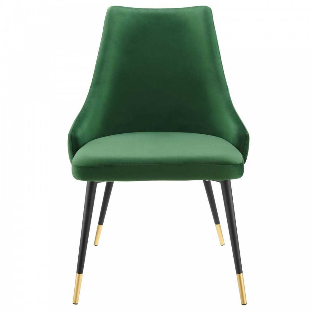 Adorn Tufted Performance Velvet Dining Side Chair, Emerald
