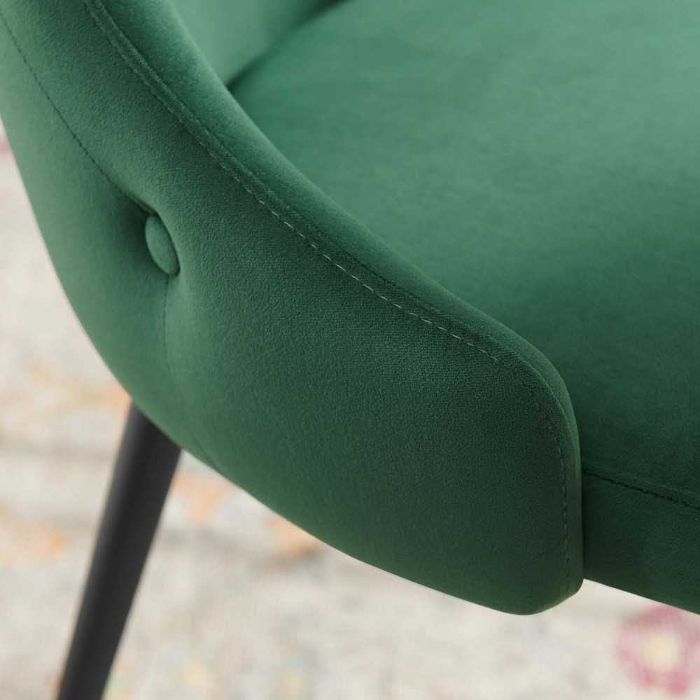 Adorn Tufted Performance Velvet Dining Side Chair, Green