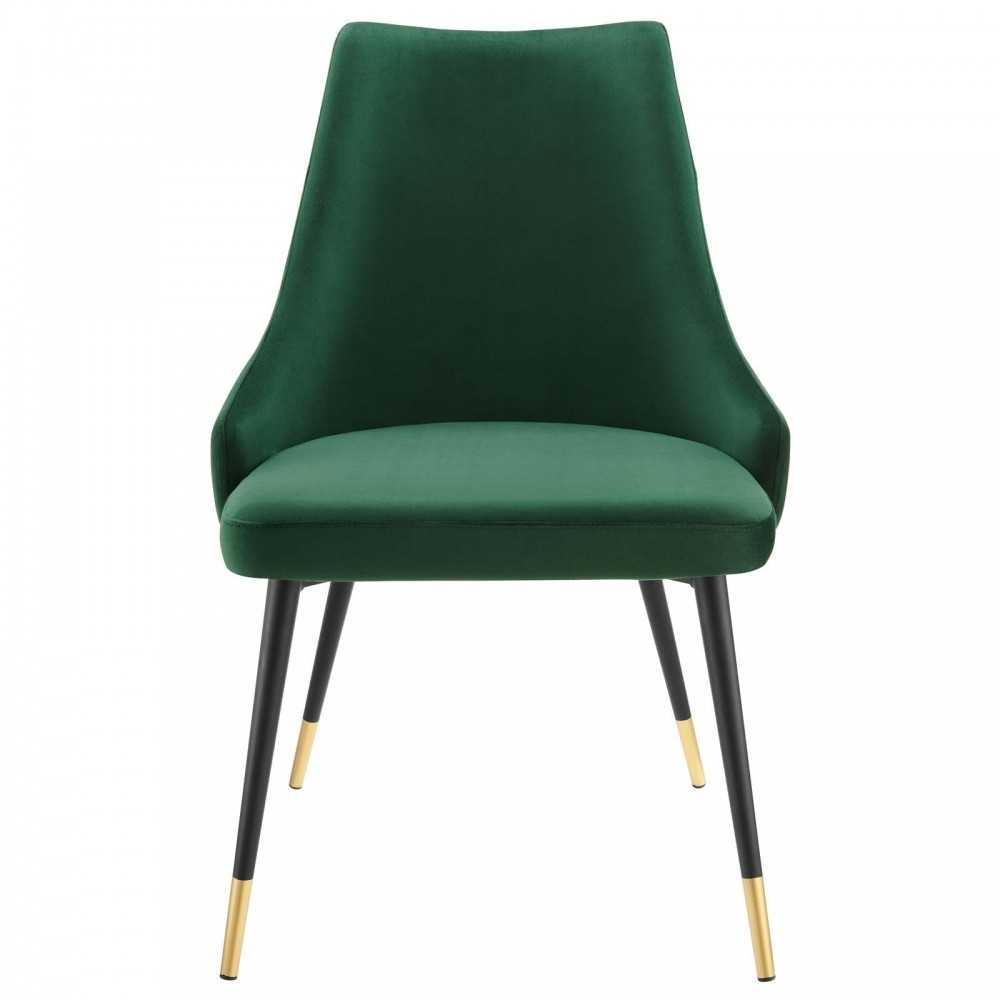 Adorn Tufted Performance Velvet Dining Side Chair, Green