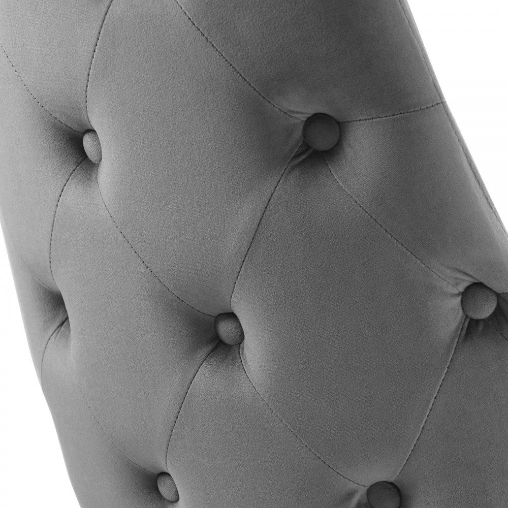 Adorn Tufted Performance Velvet Dining Side Chair, Gray