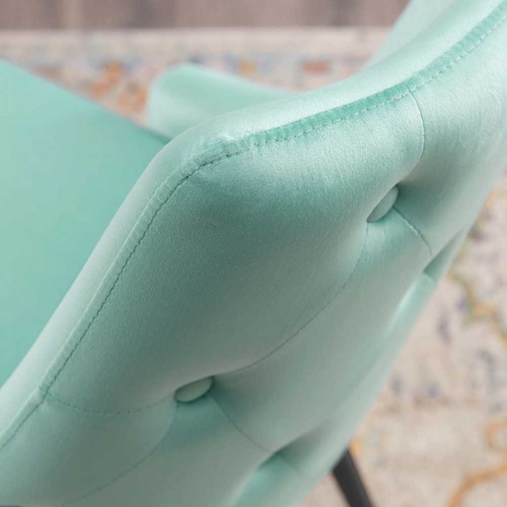 Adorn Tufted Performance Velvet Dining Side Chair, Mint