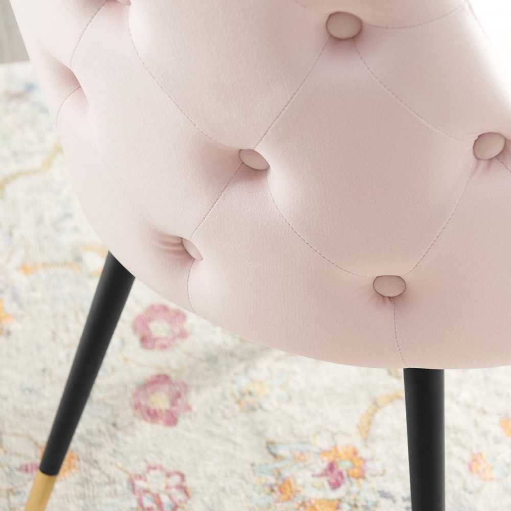 Adorn Tufted Performance Velvet Dining Side Chair, Pink