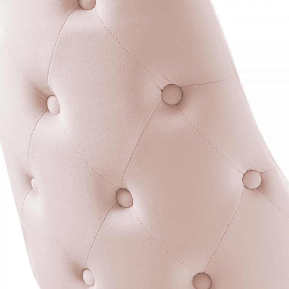 Adorn Tufted Performance Velvet Dining Side Chair, Pink