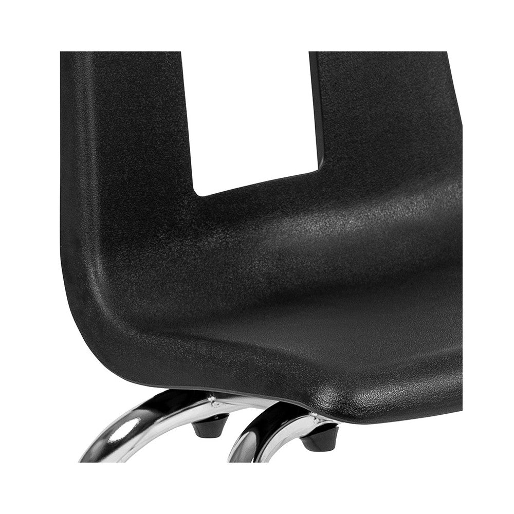 Advantage Black Student Stack School Chair - 12-inch