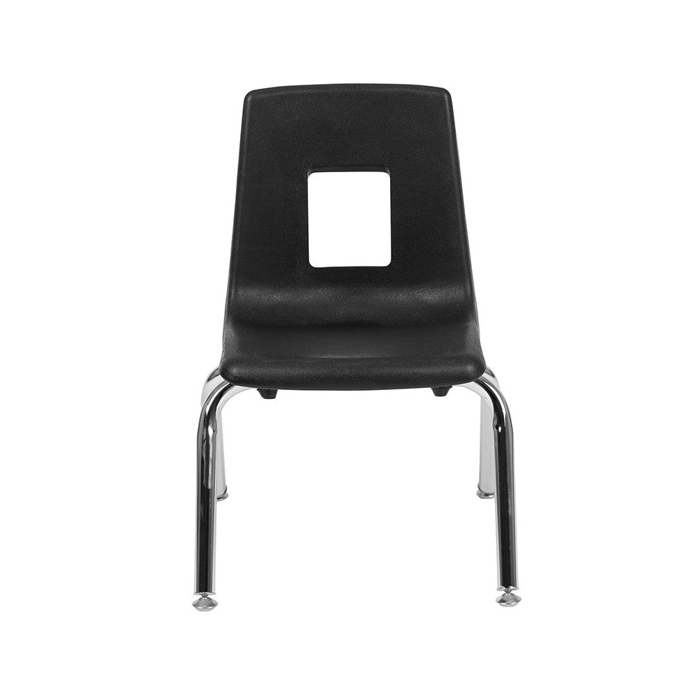 Advantage Black Student Stack School Chair - 12-inch