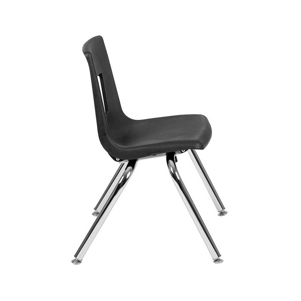 Advantage Black Student Stack School Chair - 14-inch