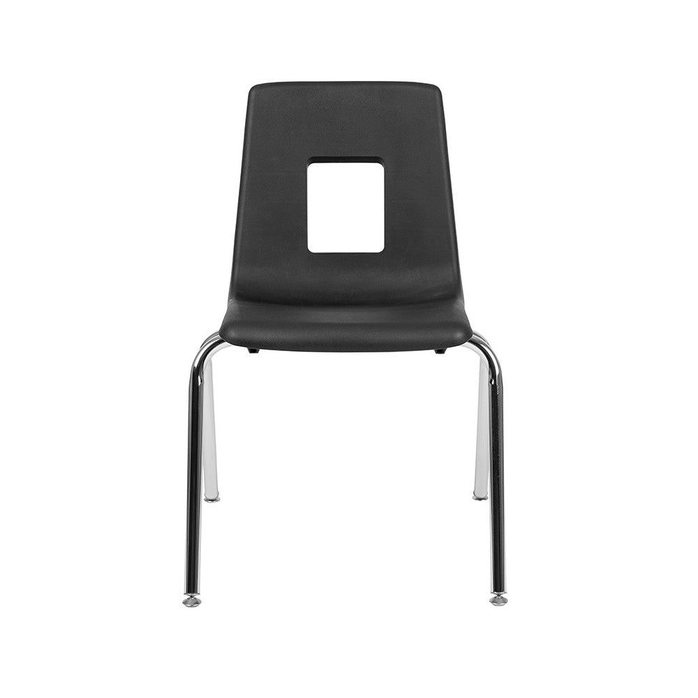 Advantage Black Student Stack School Chair - 18-inch