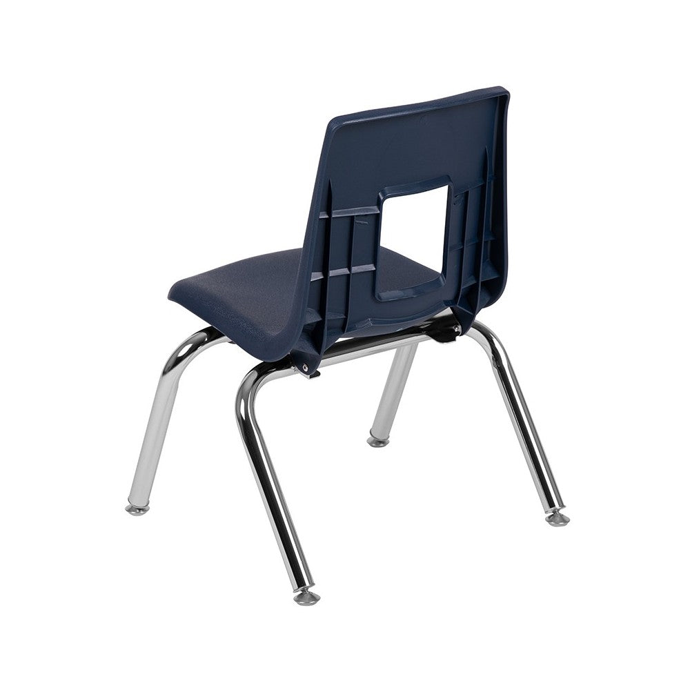 Advantage Navy Student Stack School Chair - 12-inch