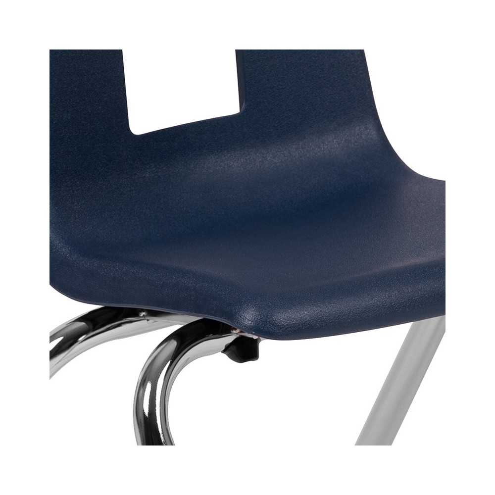 Advantage Navy Student Stack School Chair - 12-inch