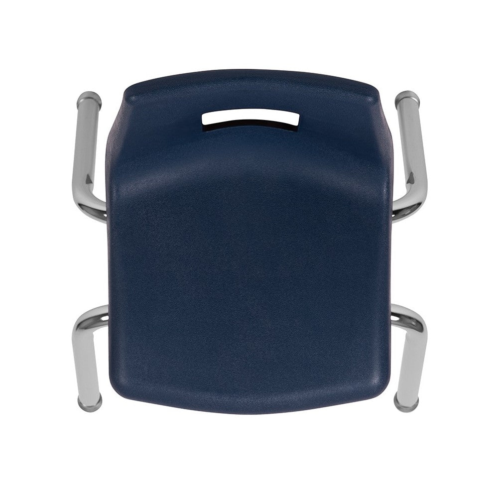 Advantage Navy Student Stack School Chair - 12-inch