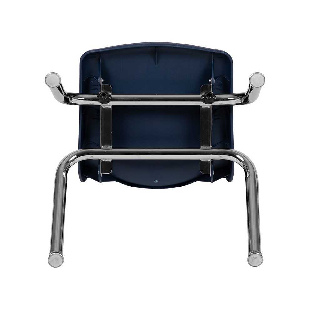 Advantage Navy Student Stack School Chair - 12-inch