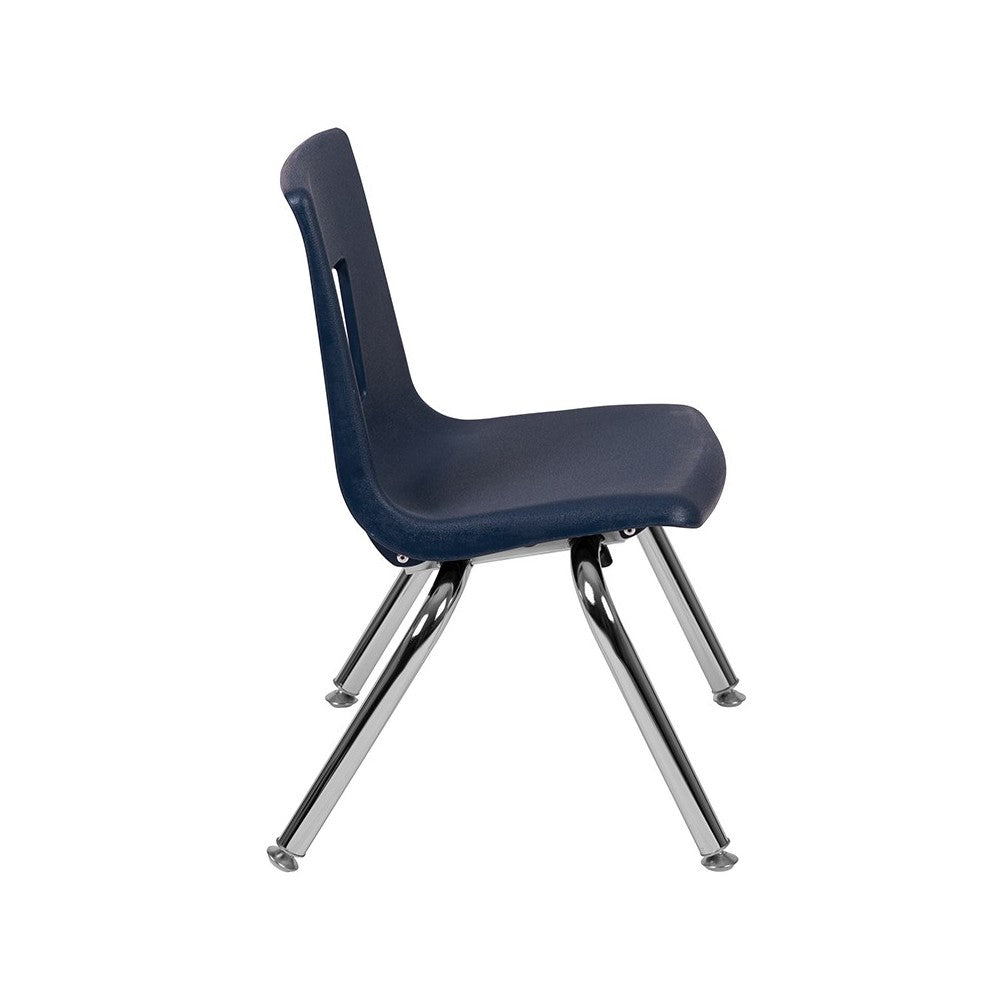 Advantage Navy Student Stack School Chair - 12-inch