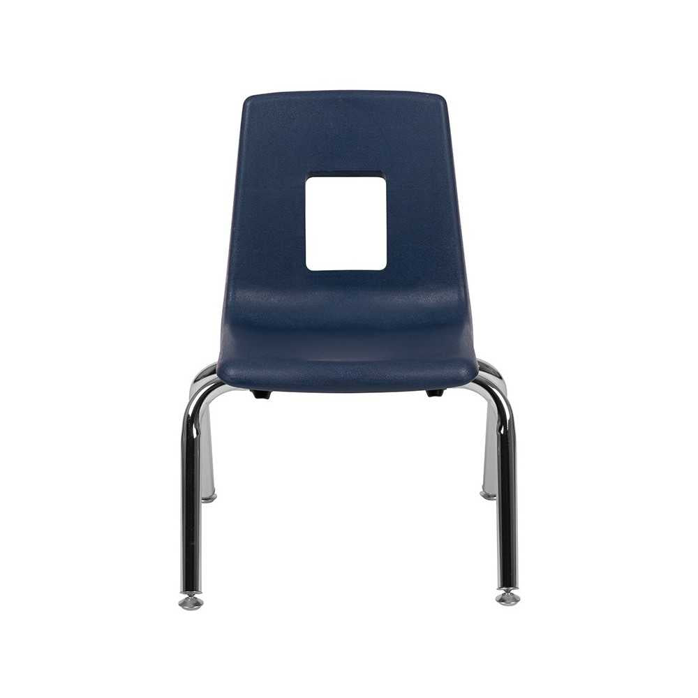 Advantage Navy Student Stack School Chair - 12-inch