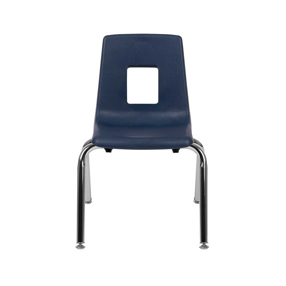 Advantage Navy Student Stack School Chair - 14-inch