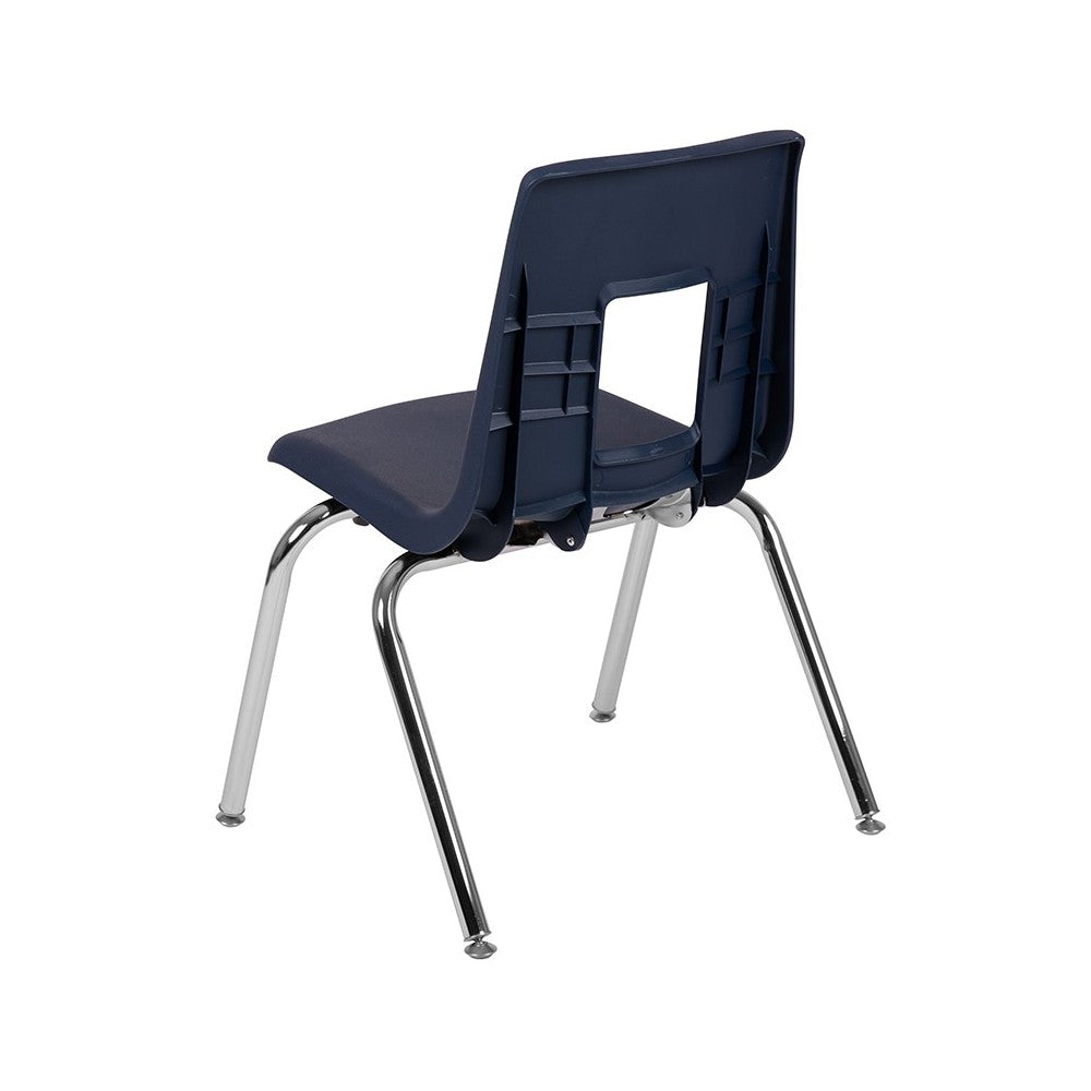 Advantage Navy Student Stack School Chair - 16-inch