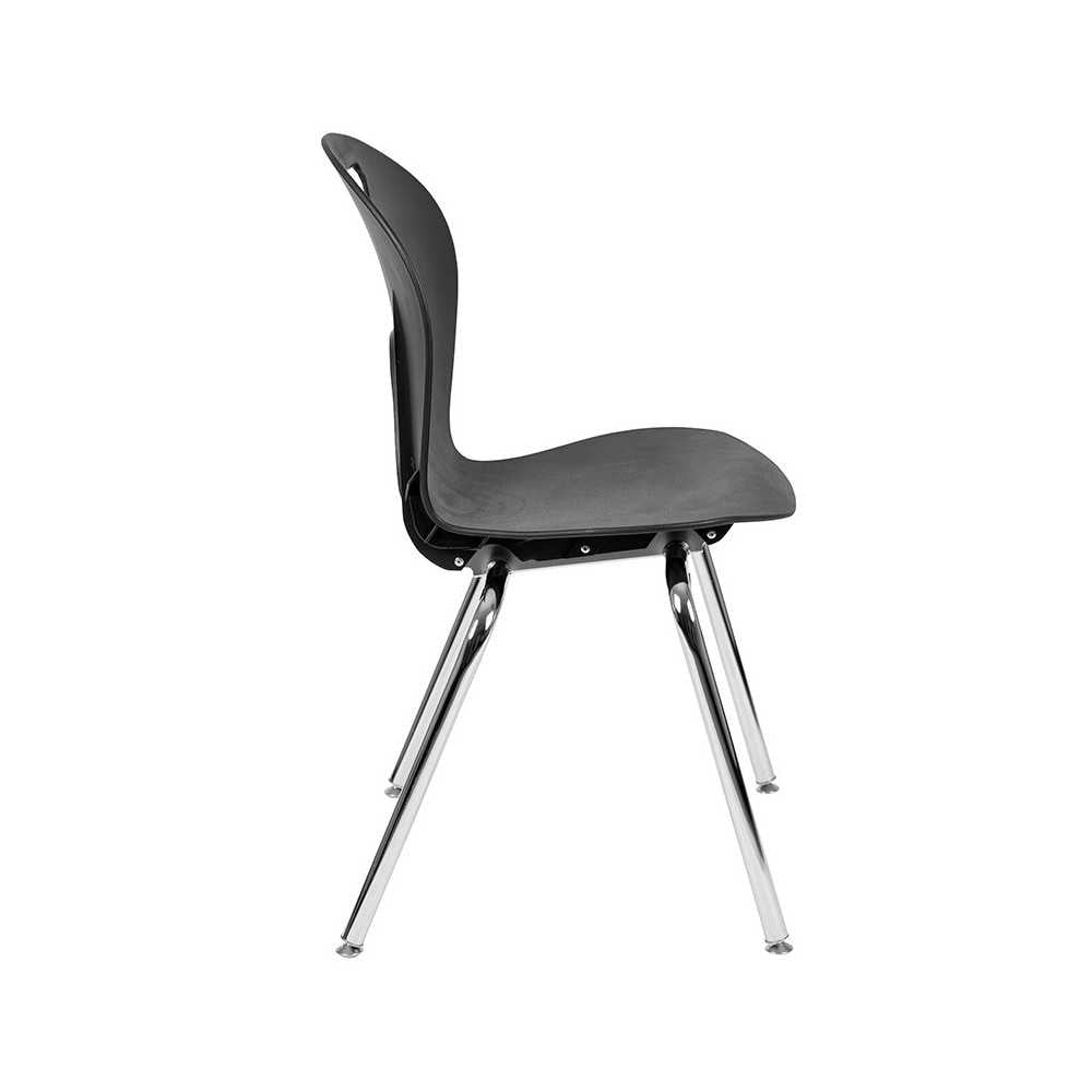 Advantage Titan Black Student Stack School Chair - 18-inch