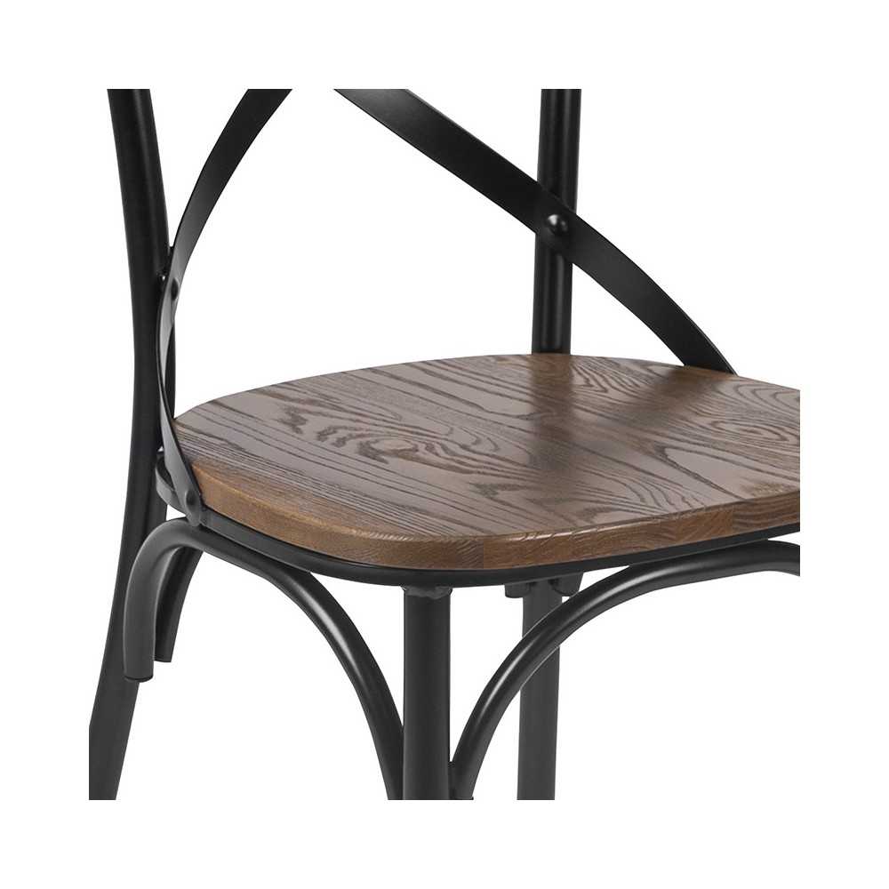 Advantage X-Back Chair with Metal Bracing and Fruitwood Seat