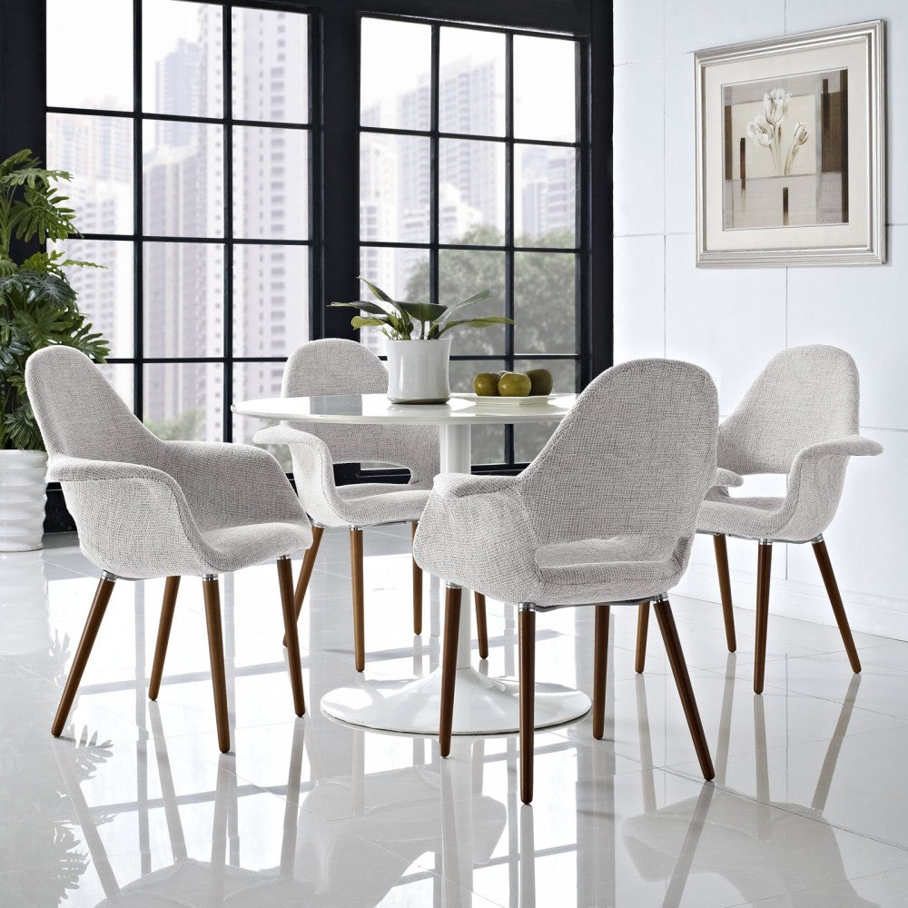 Aegis Dining Armchair Set of 4, Light Gray
