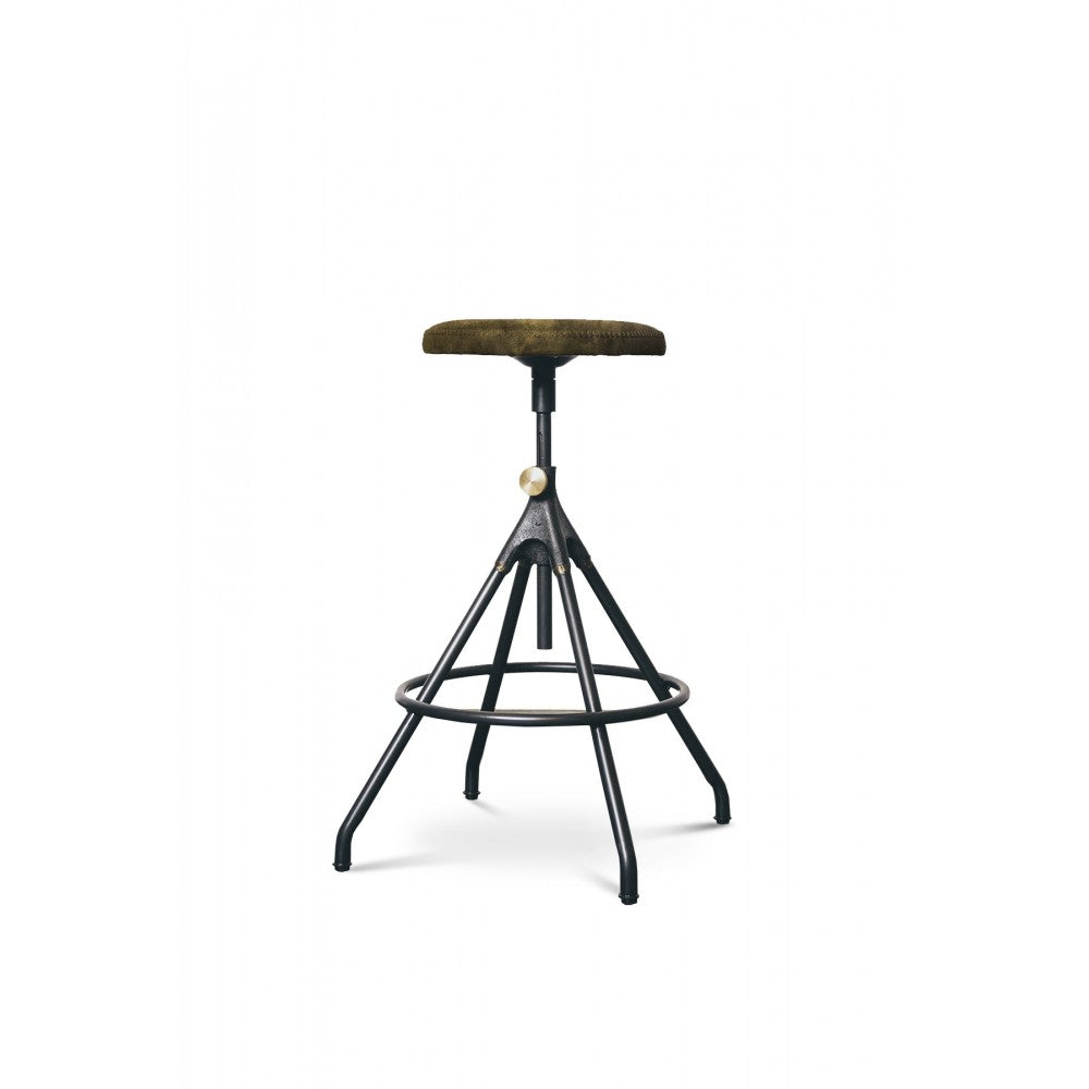 Akron Jin Green Leather Counter Stool, HGDA560
