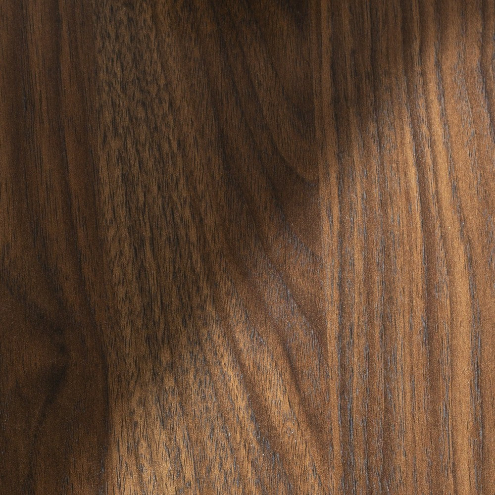 Alissa 16" Glam Round Side Table - Dark Walnut/Gold