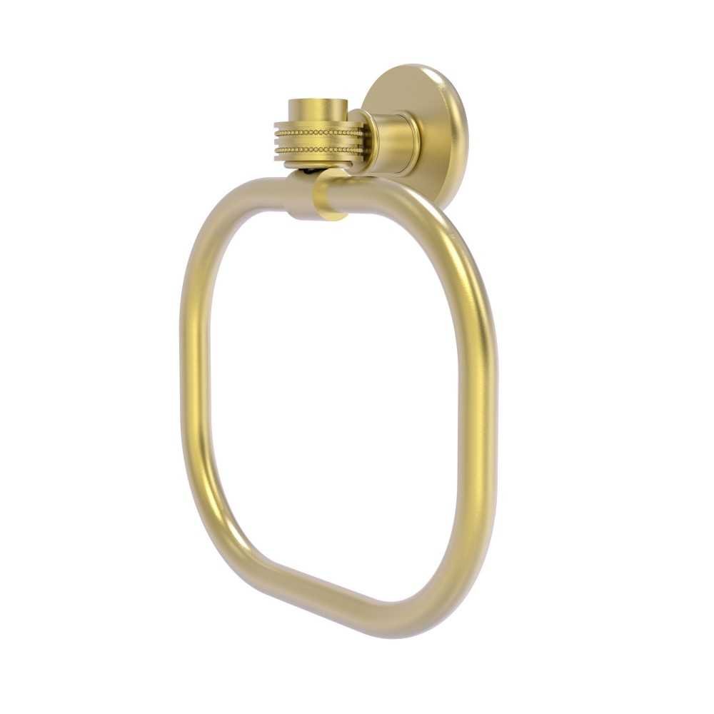Allied Brass Continental Collection Towel Ring with Dotted Accents, 2016D-SBR