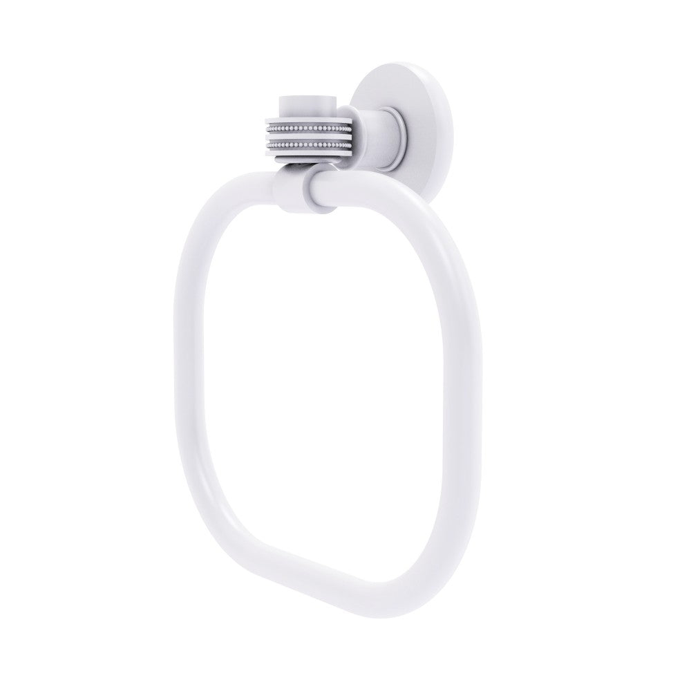 Allied Brass Continental Collection Towel Ring with Dotted Accents, 2016D-WHM