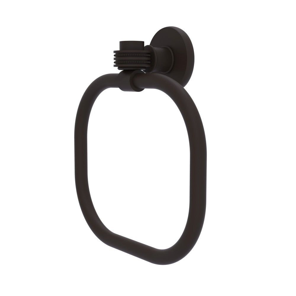 Allied Brass Continental Collection Towel Ring with Dotted Accents, 2016D-ORB