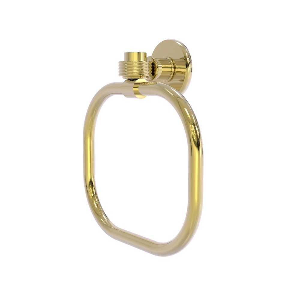Allied Brass Continental Collection Towel Ring with Groovy Accents, 2016G-UNL