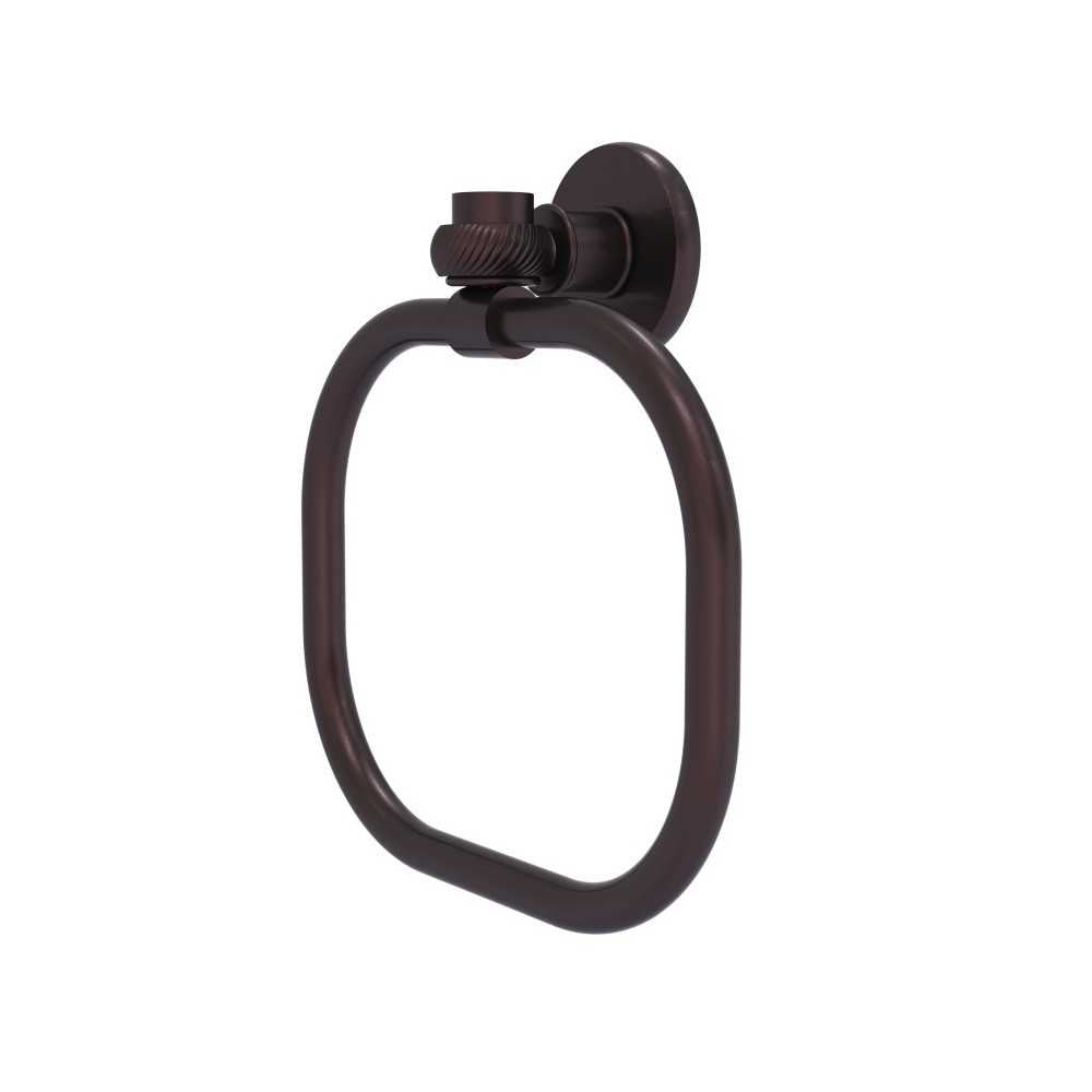 Allied Brass Continental Collection Towel Ring with Twist Accents, 2016T-ABZ
