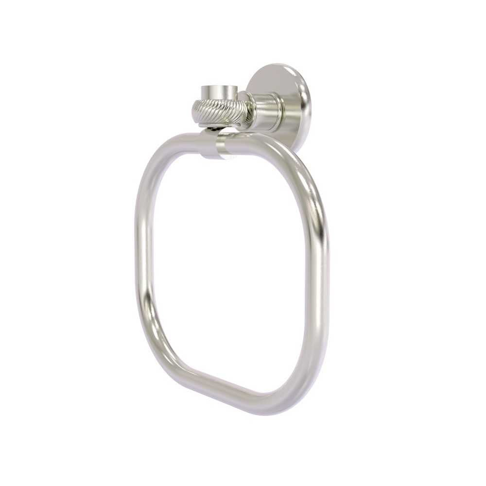 Allied Brass Continental Collection Towel Ring with Twist Accents, 2016T-SN