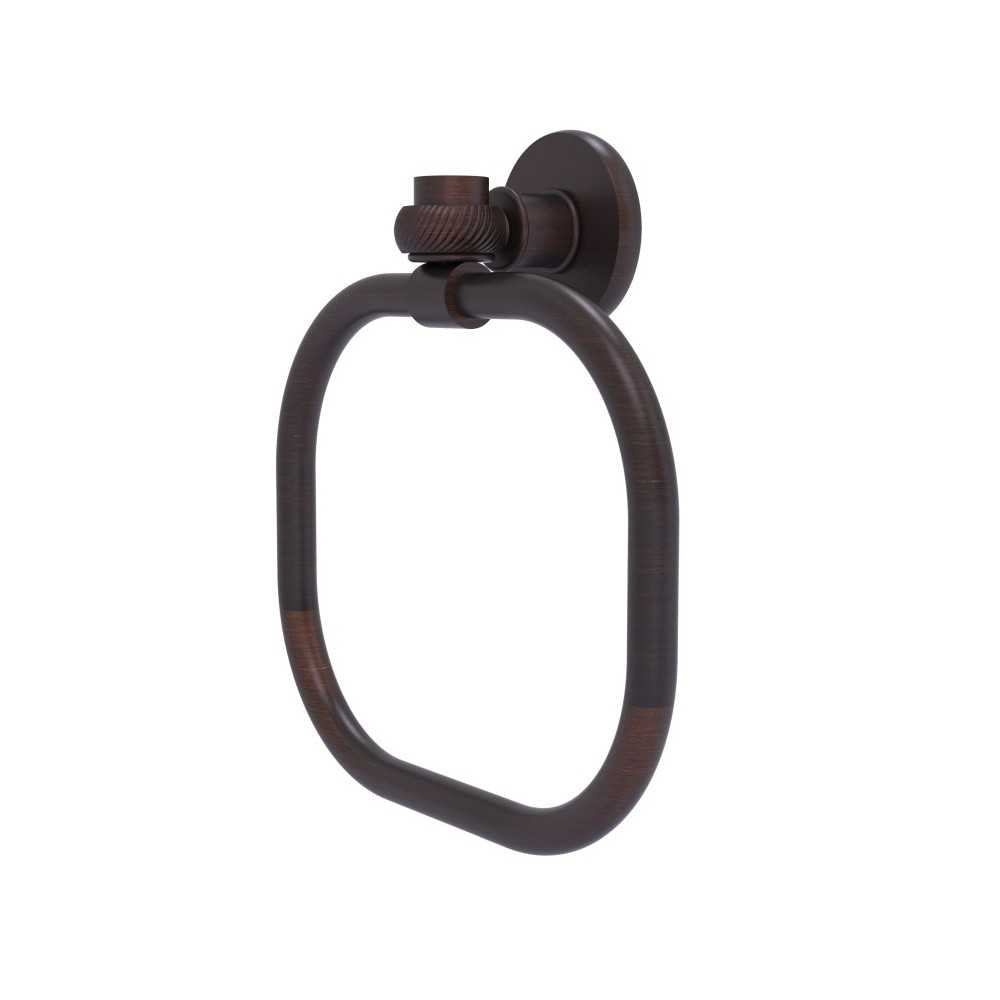 Allied Brass Continental Collection Towel Ring with Twist Accents, 2016T-VB