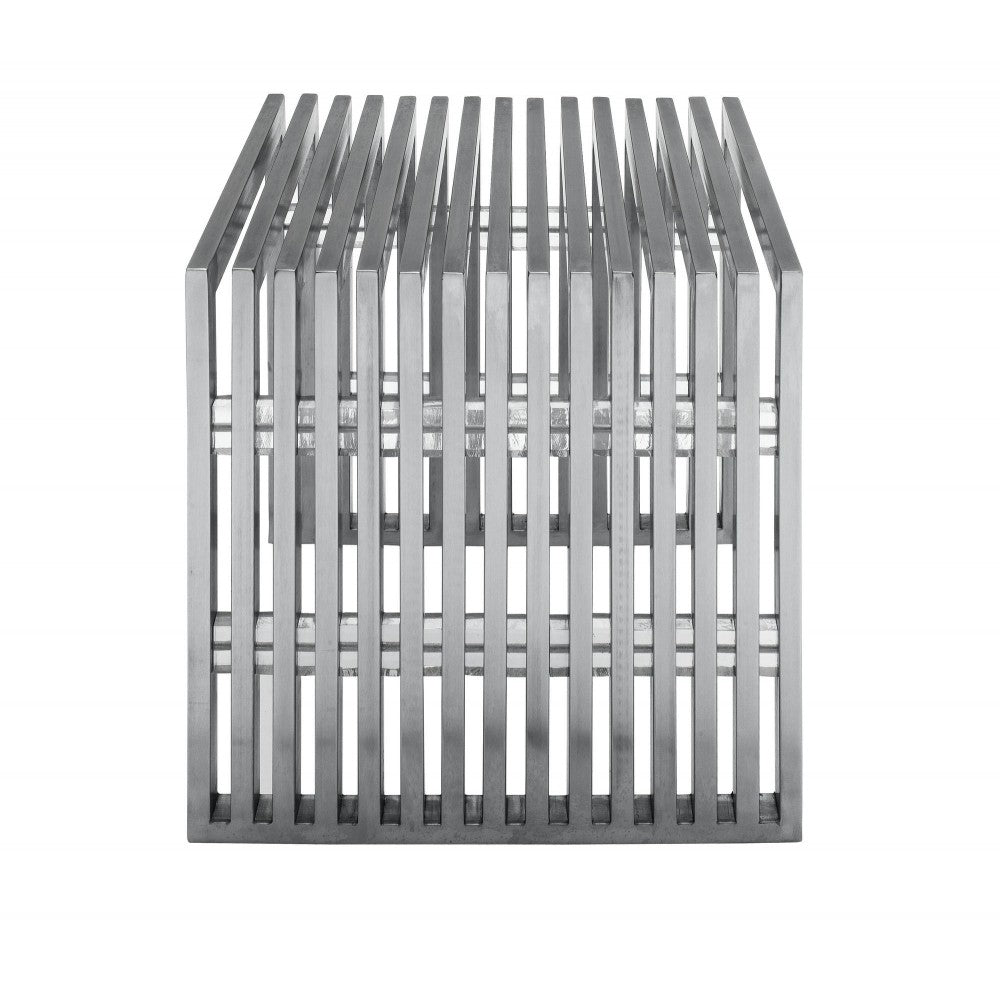 Amici Jr. Silver Metal Occasional Bench